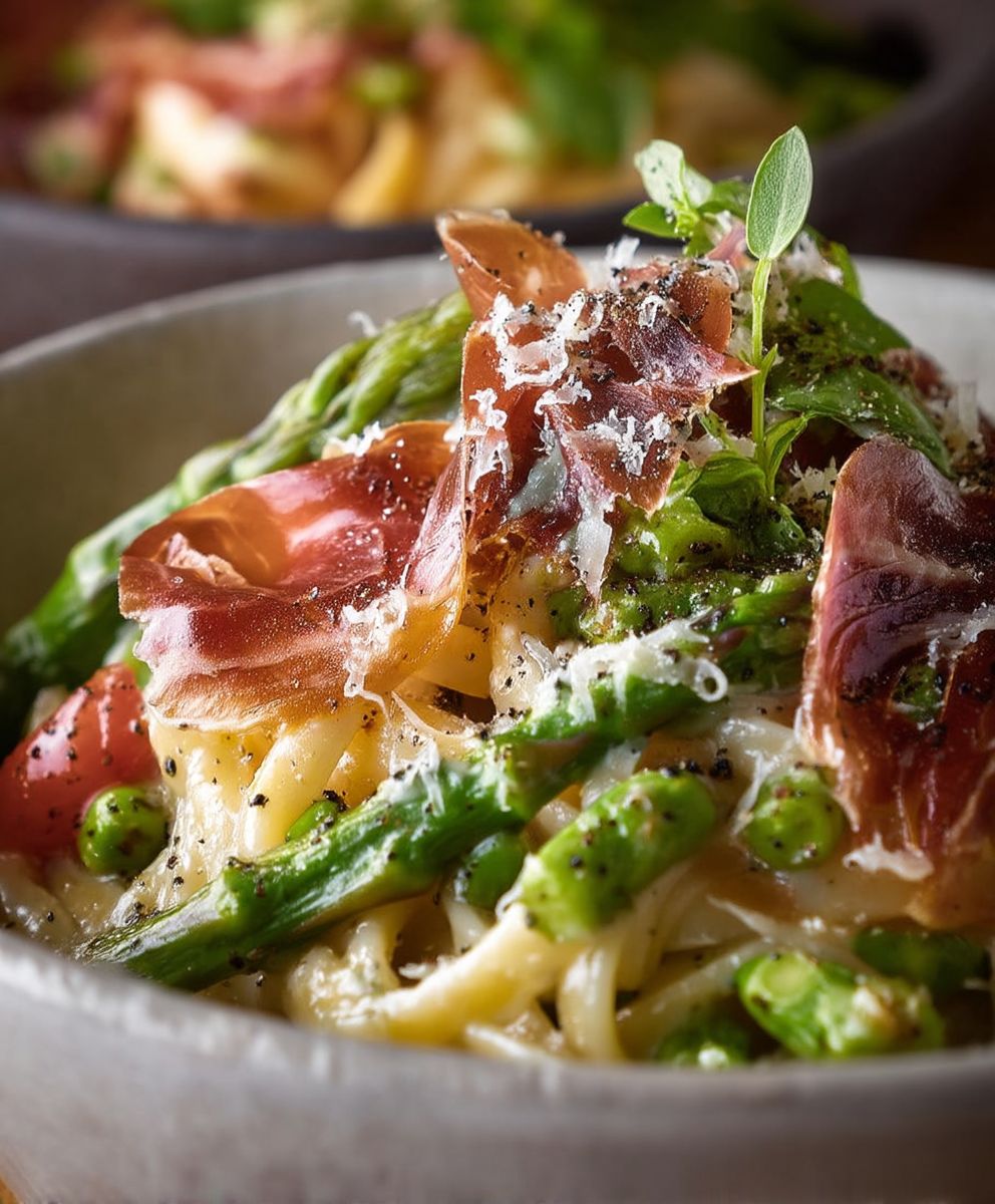 Cacio e Pepe Spring Veggies