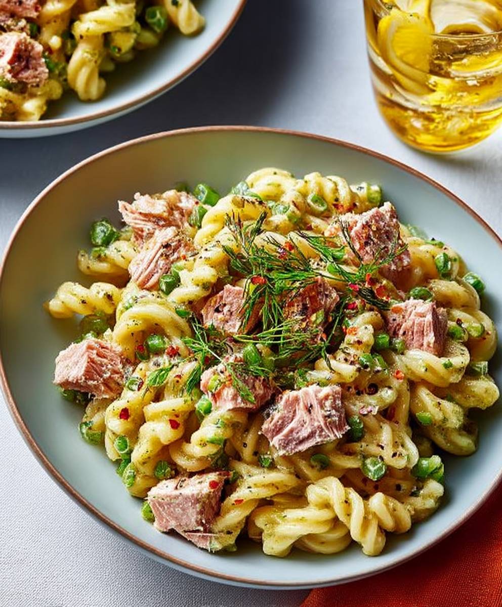 Lemony tuna pasta