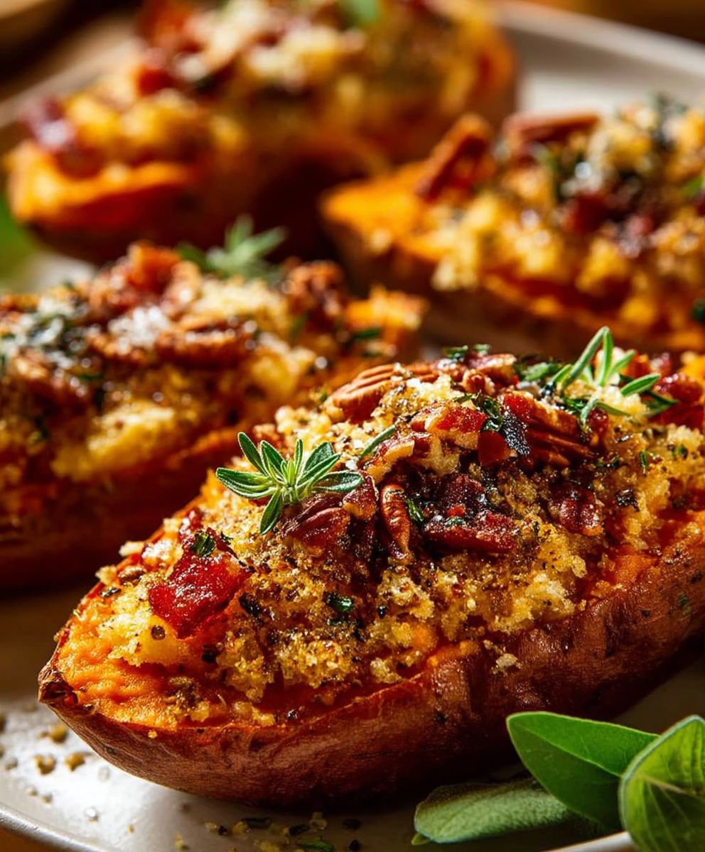 Stuffed sweet potato holiday