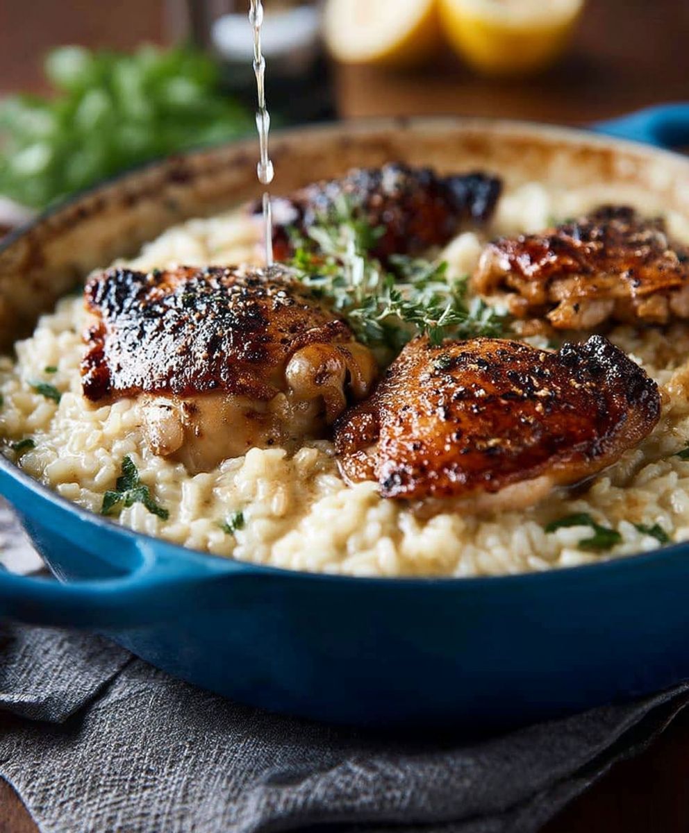 Lemon Pepper Chicken Risotto