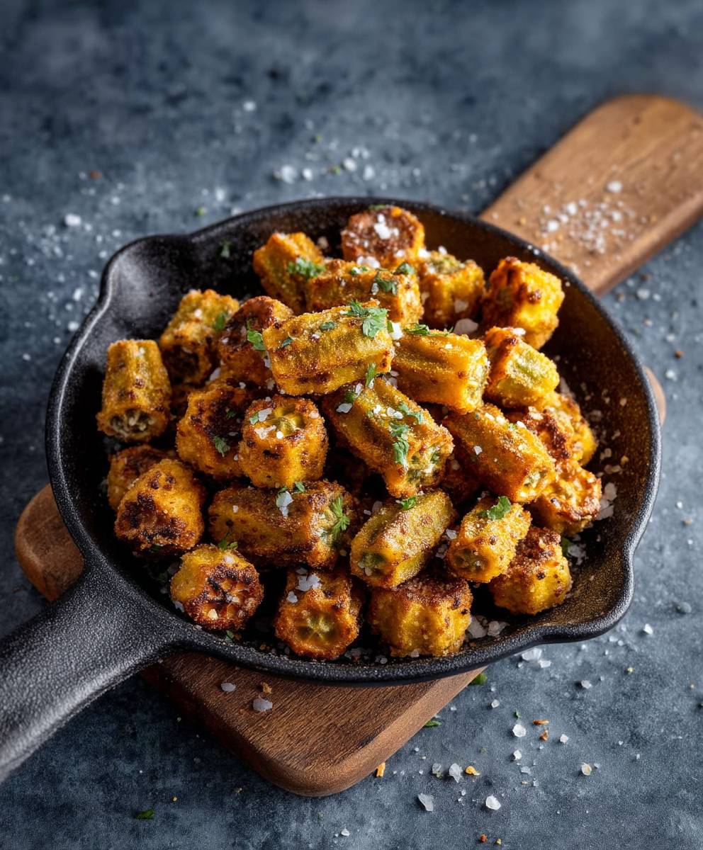 Air Fryer Breaded Okra