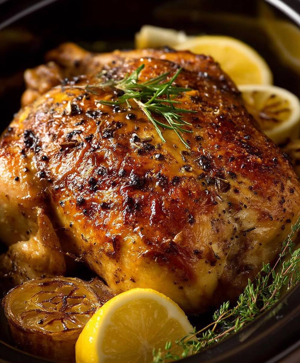 Lemon Garlic Roast Chicken
