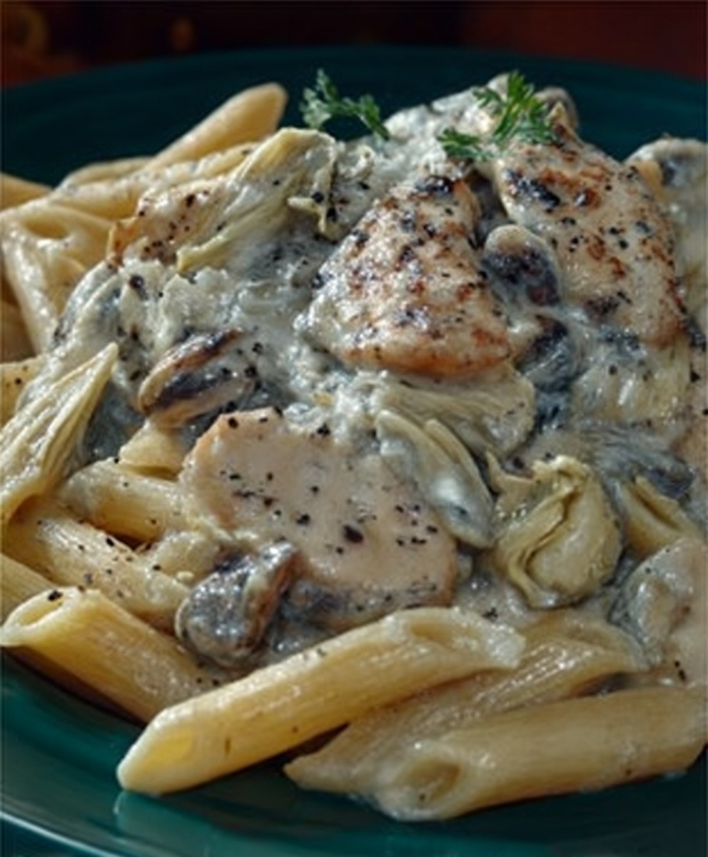 Chicken artichoke penne