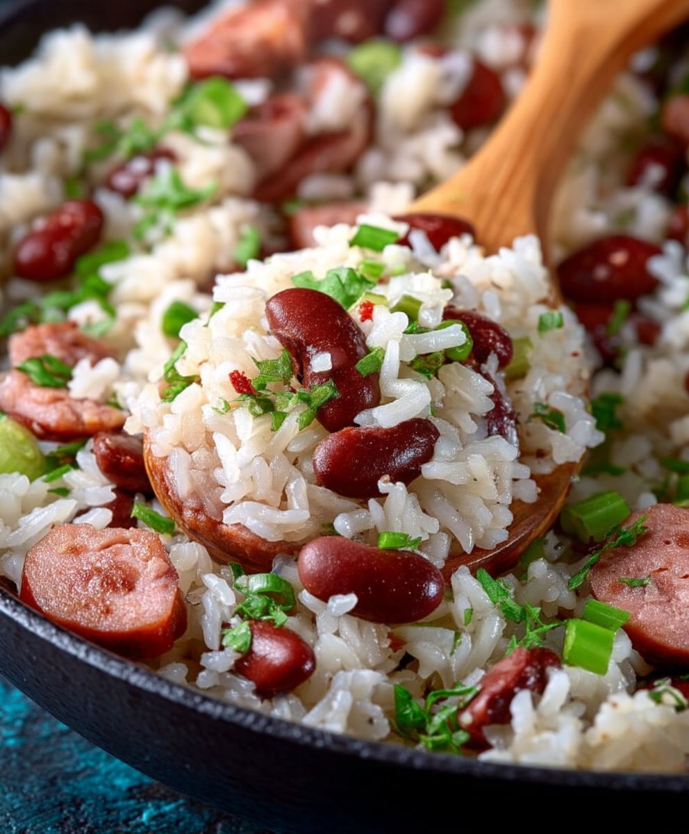 Red beans rice skillet