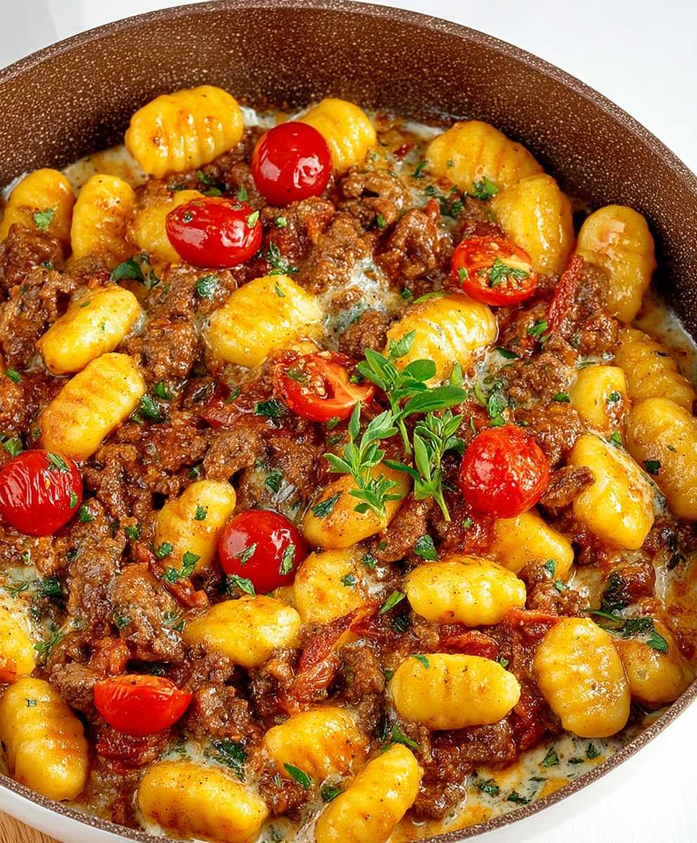 Beef Gnocchi One Pan