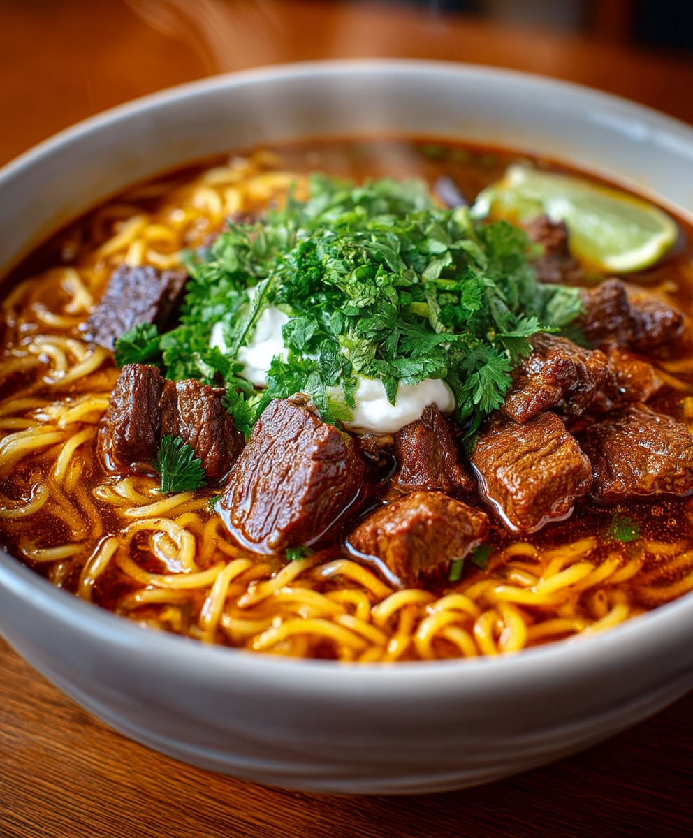 Sopa de Fideo con Carne
