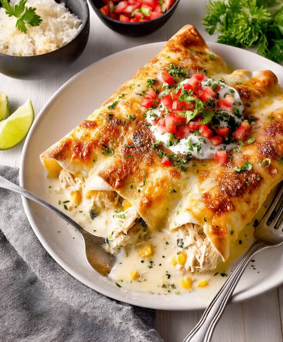 White Chicken Enchiladas