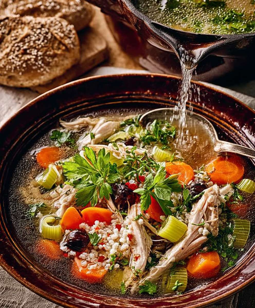 Cock a leekie soup