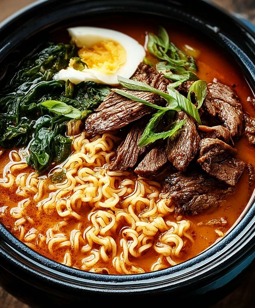 Slow Cooker Beef Curry Ramen