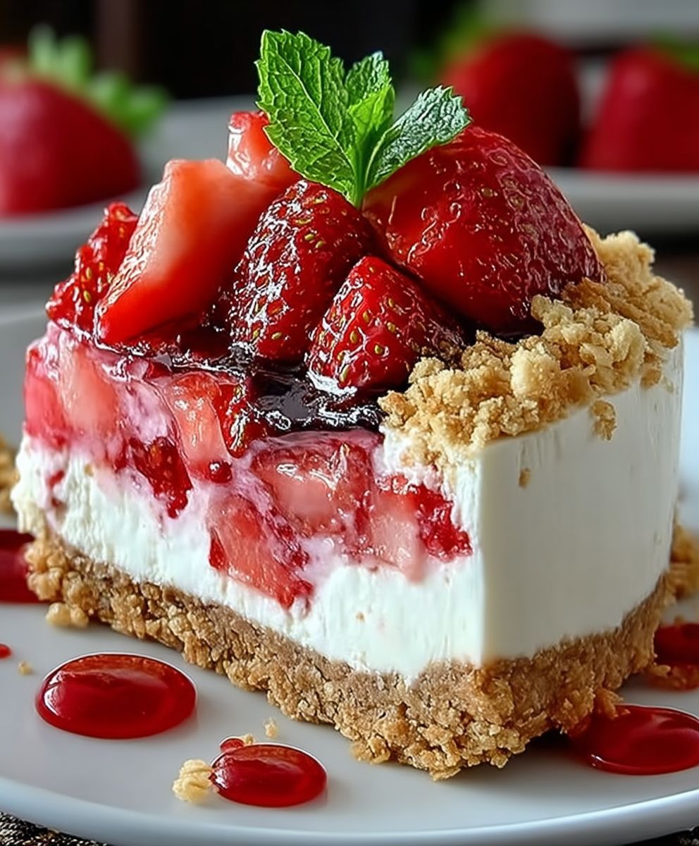 Strawberry Crunch Cheesecake