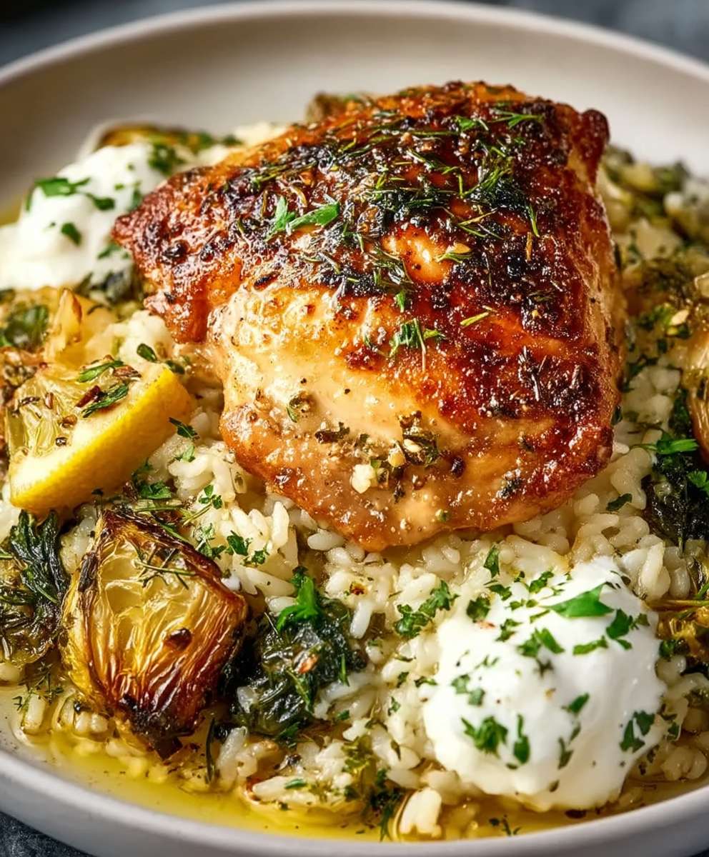 Air Fryer Lemon Chicken Bake