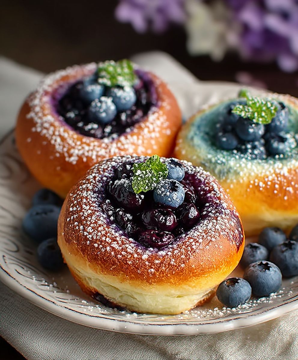 Blueberry Ricotta Sweet Buns