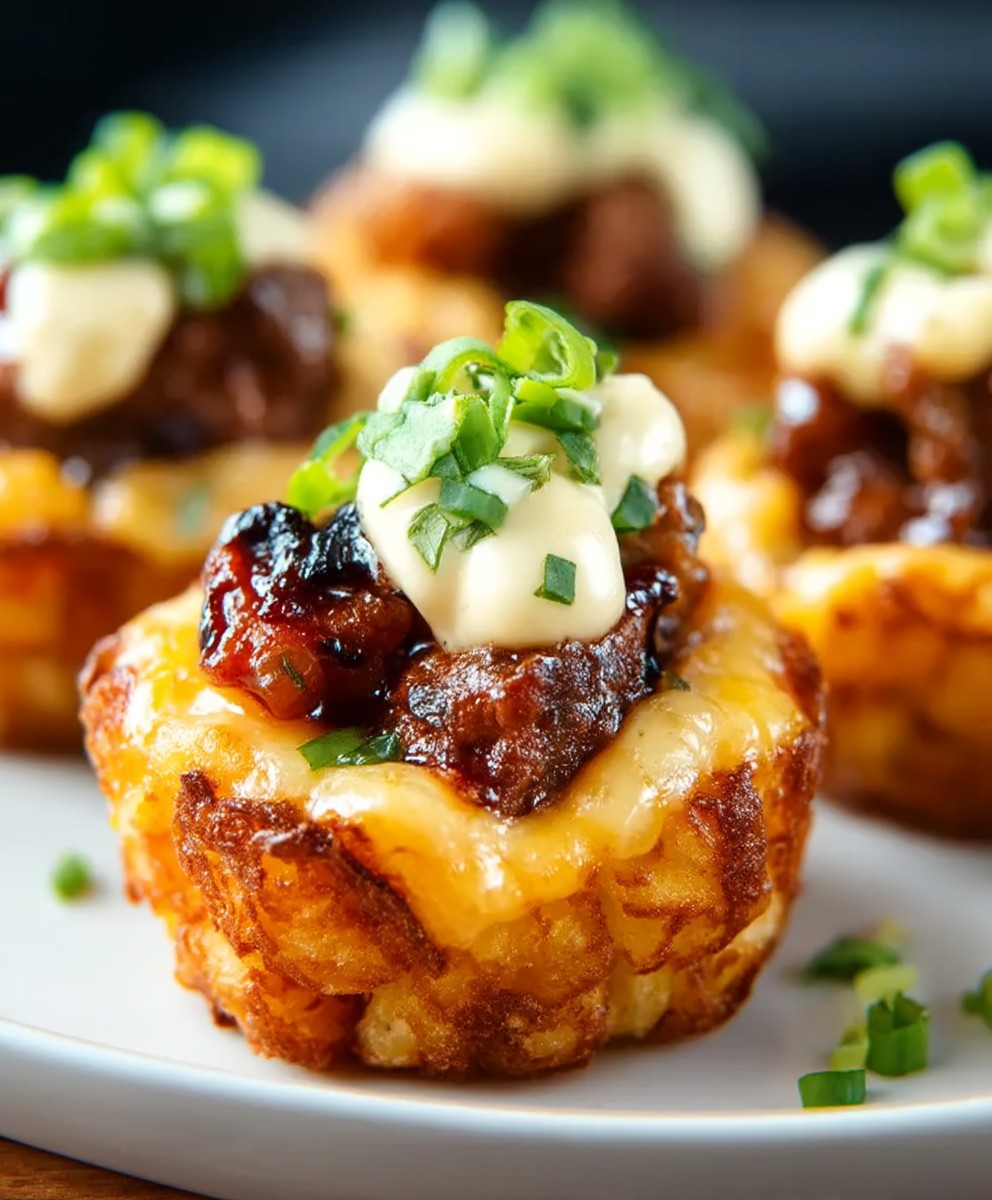 Cheeseburger Tater Tot Cups