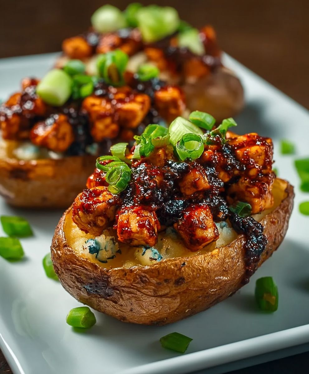 Barbecue Tempeh Stuffed Potatoes