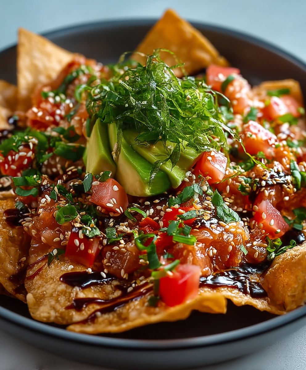 Spicy Tuna Poke Nachos