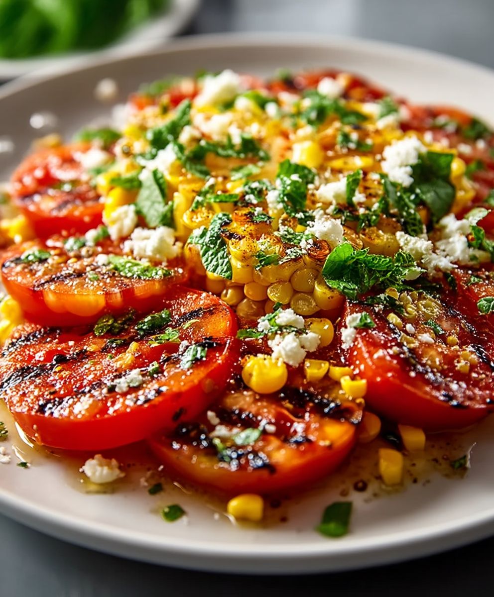 Grilled Tomato Corn Salad