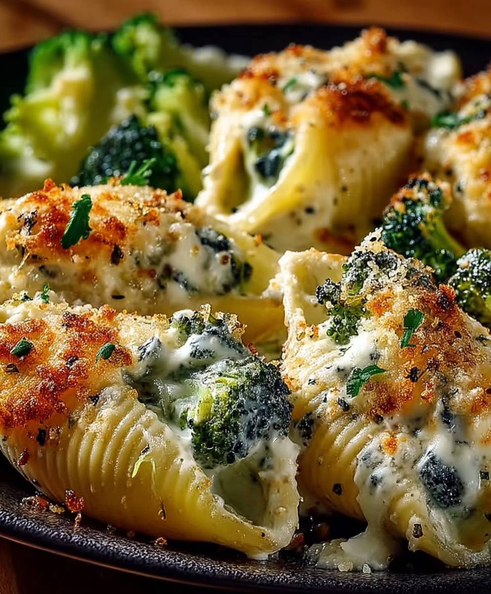 Chicken Broccoli Alfredo Shells