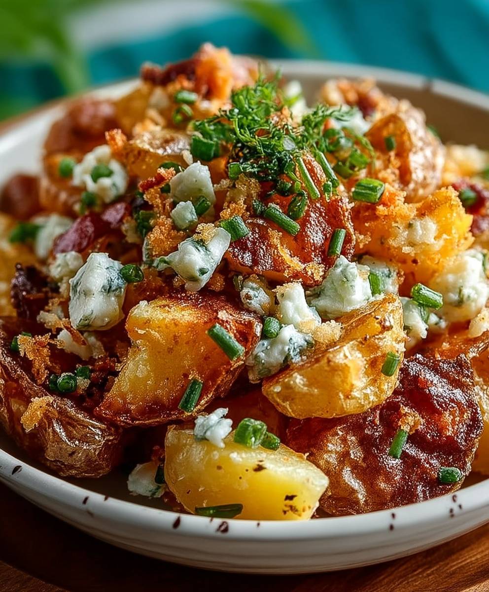 Smashed potato salad