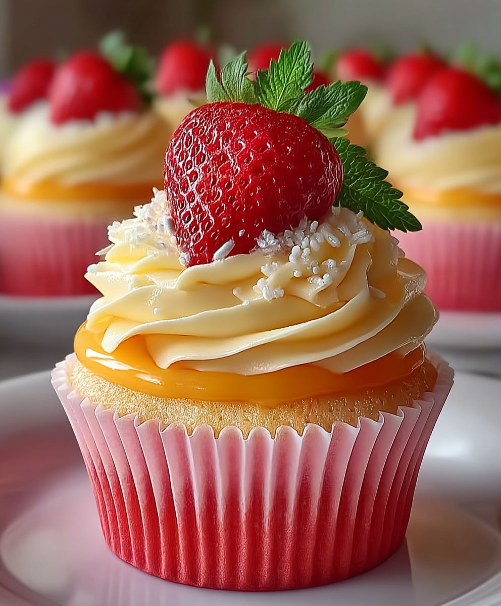 Strawberry Mango Cupcakes