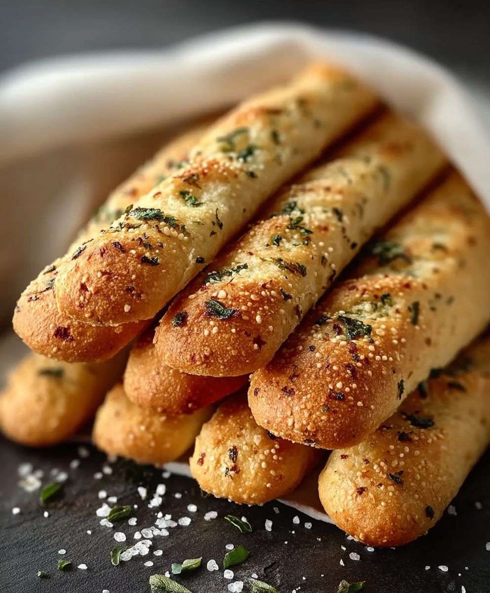 Garlic Herb Sourdough Breadsticks