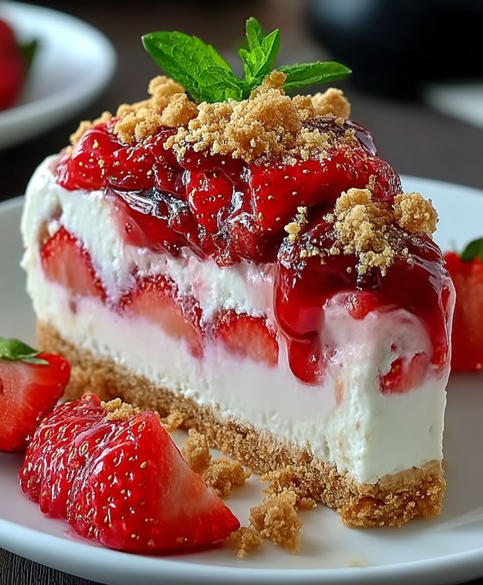 Strawberry Crunch Cheesecake