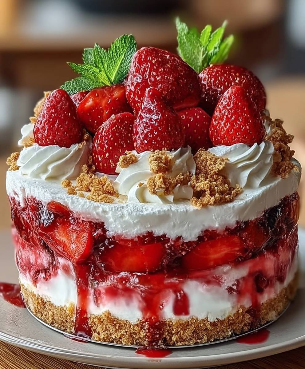Strawberry Crunch Cheesecake