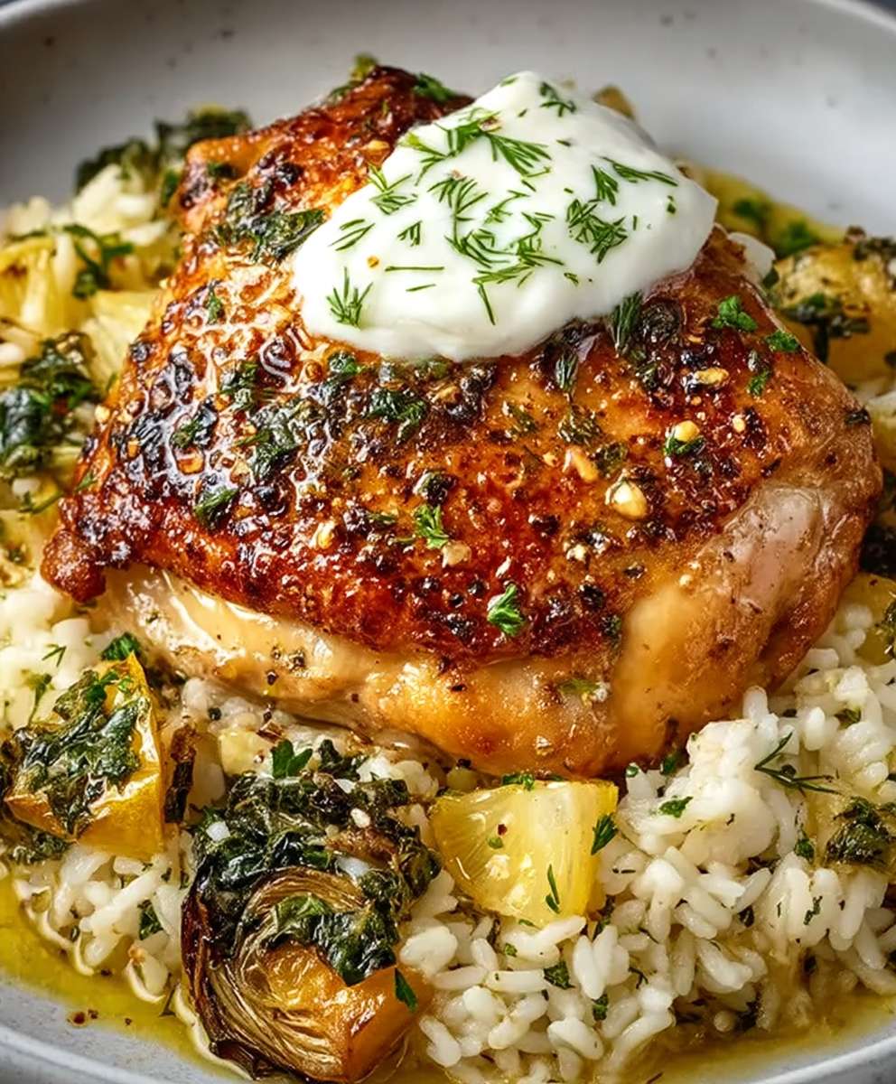 Air Fryer Lemon Chicken Bake