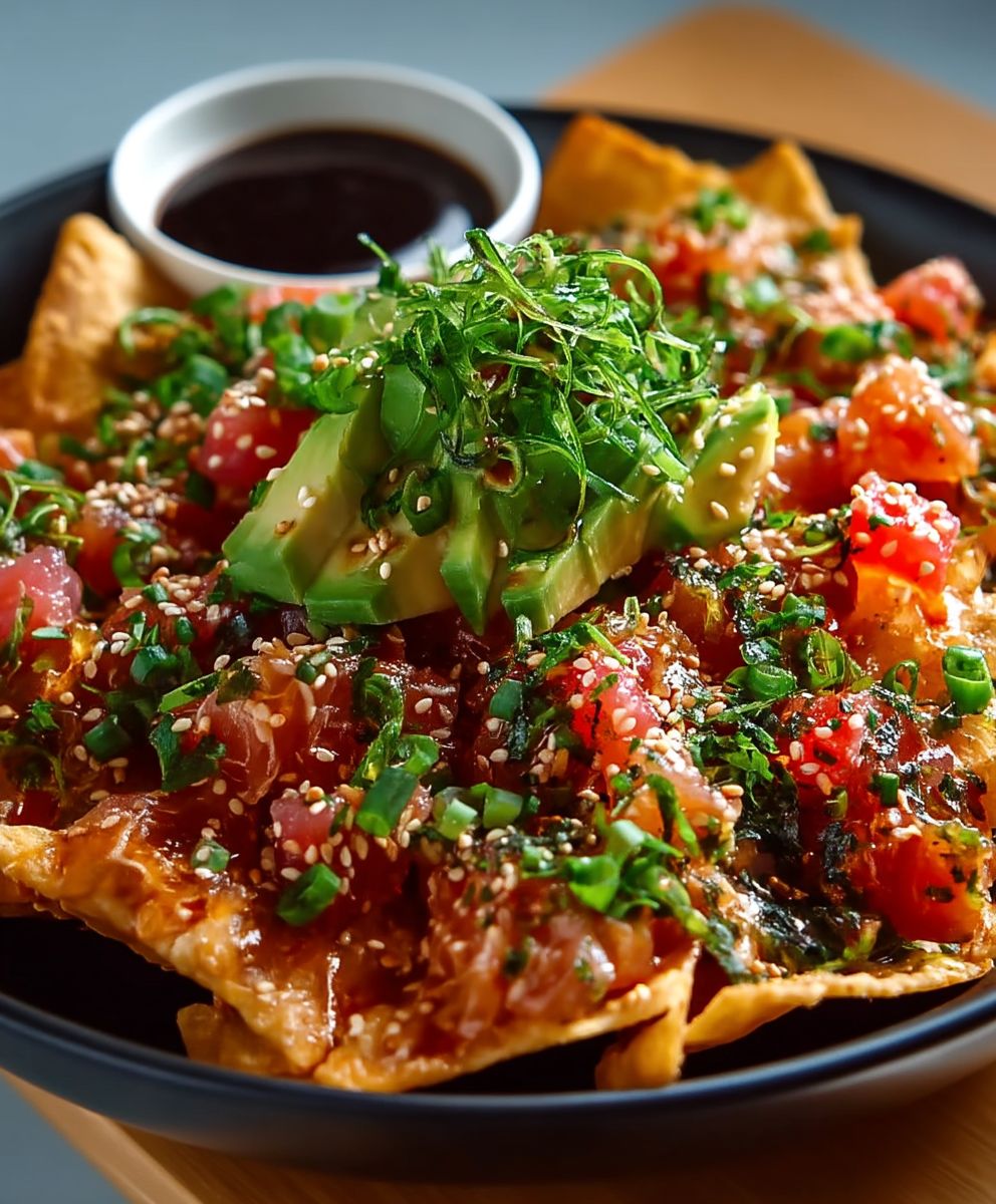 Spicy Tuna Poke Nachos