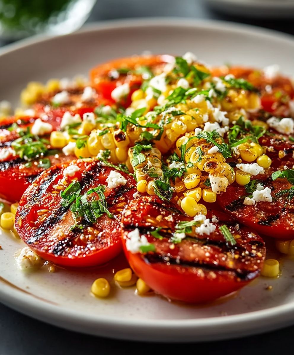 Grilled Tomato Corn Salad