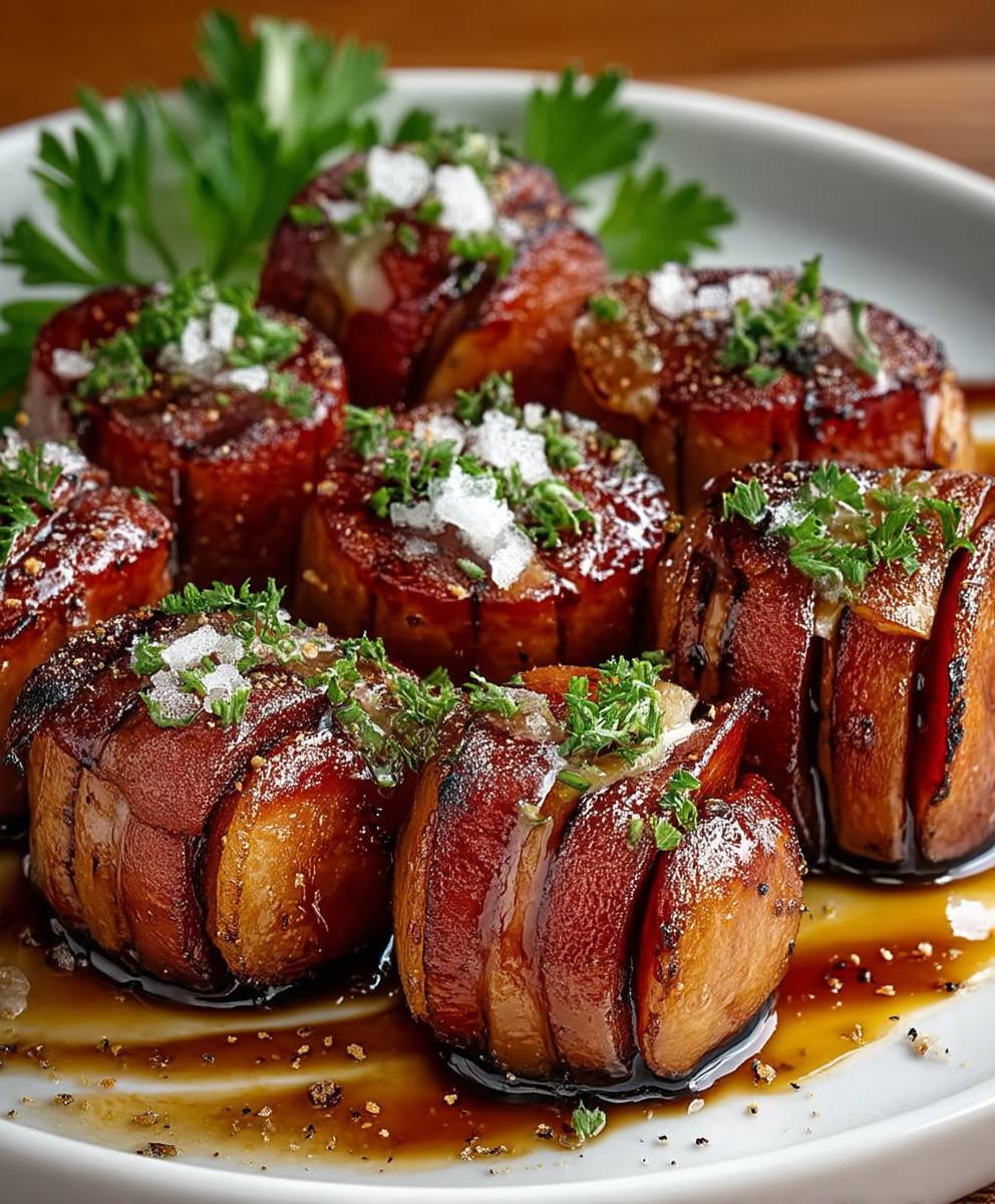 Hasselback Kielbasa Bites