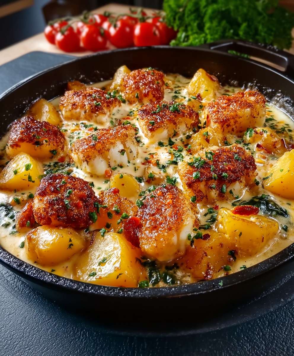 Cod potato skillet