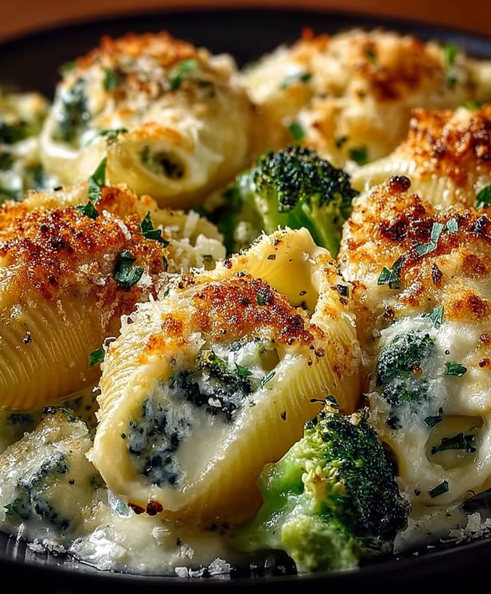 Chicken Broccoli Alfredo Shells