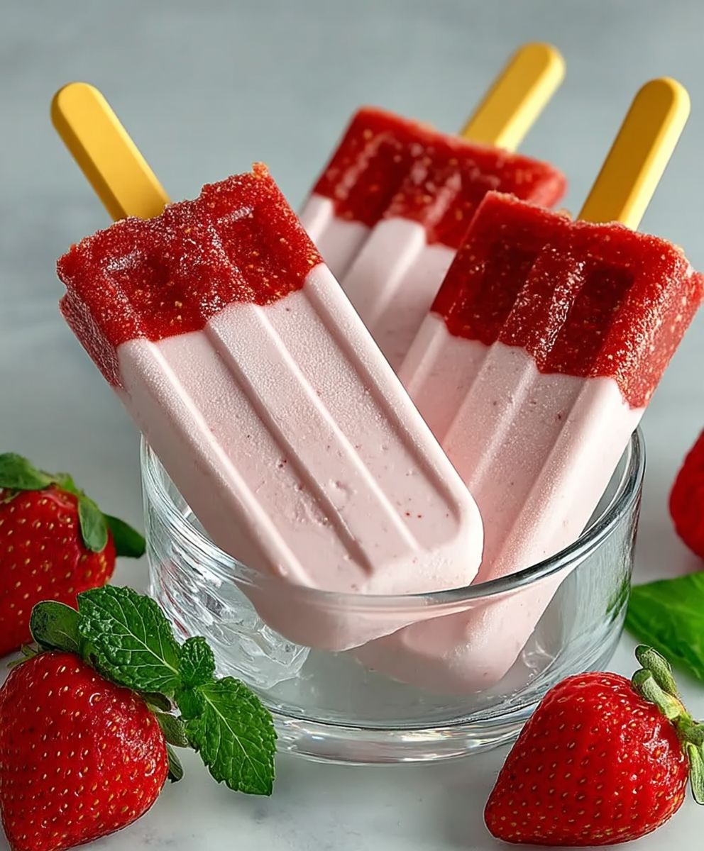 Strawberry Cheesecake Popsicles