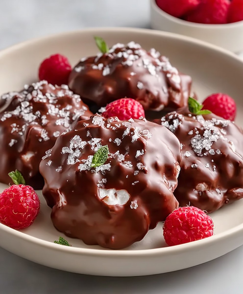 Chocolate Raspberry Yogurt Clusters