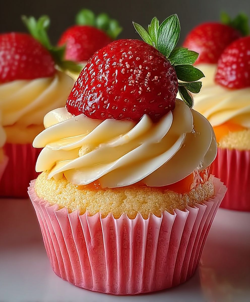 Strawberry Mango Cupcakes