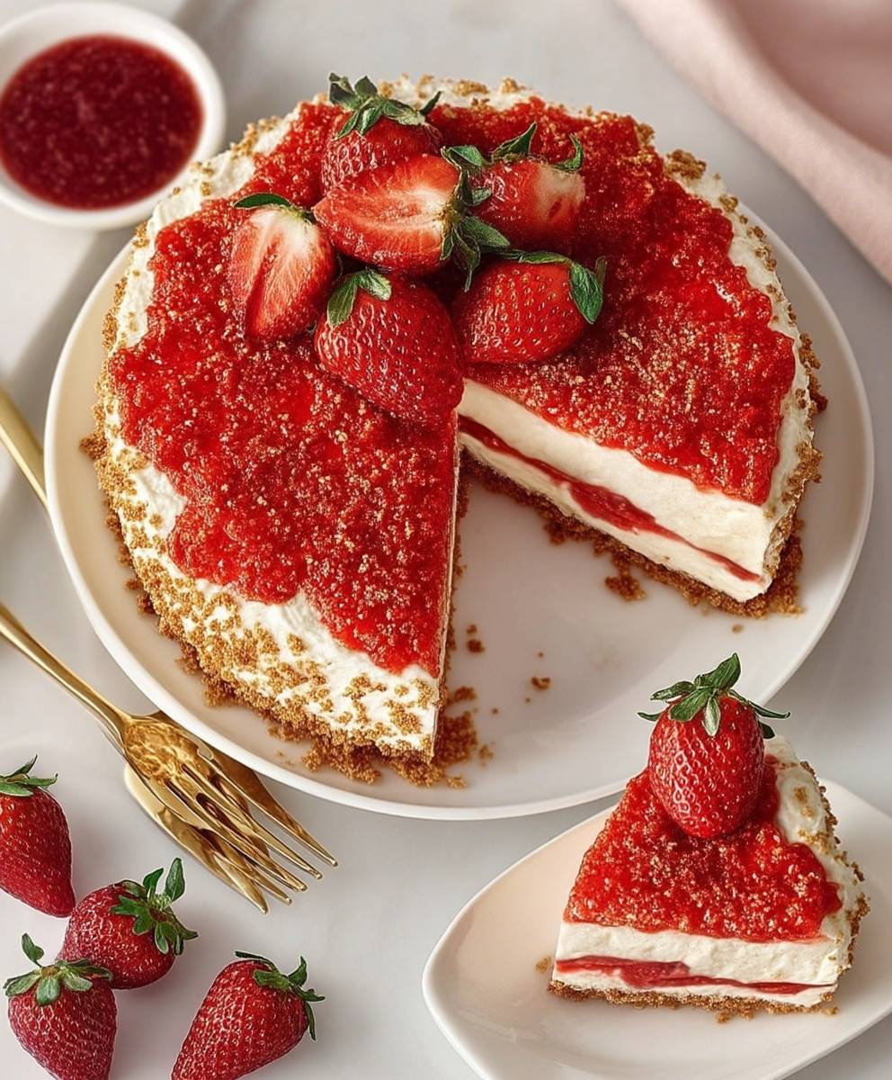 Strawberry Shortcake Ice Cream Cake