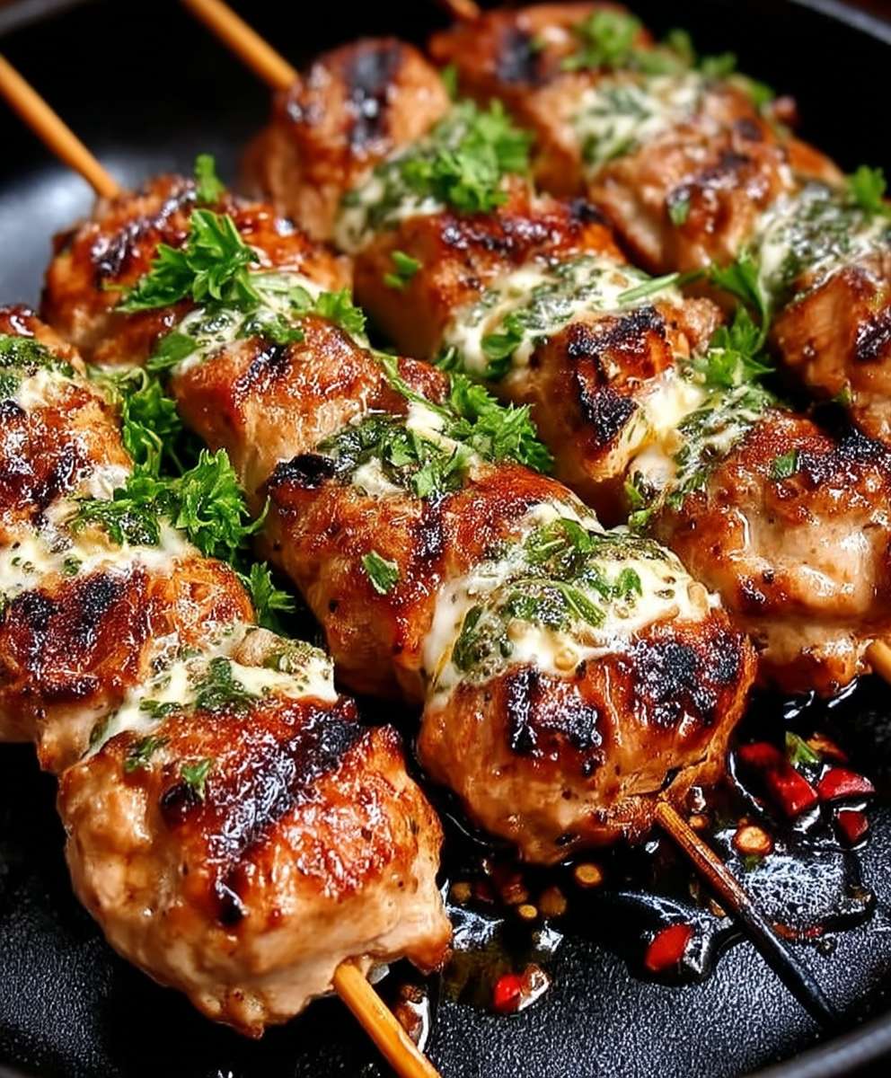 Bang Bang Chicken Skewers