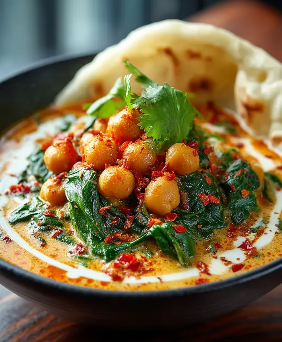 Chickpea Curry with Spinach