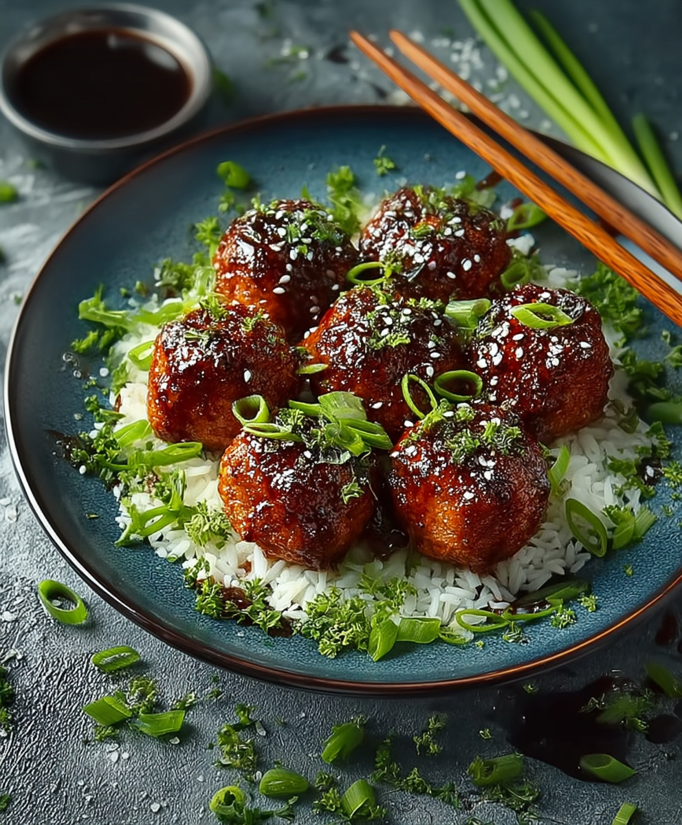 Asian Sticky Chicken Meatballs
