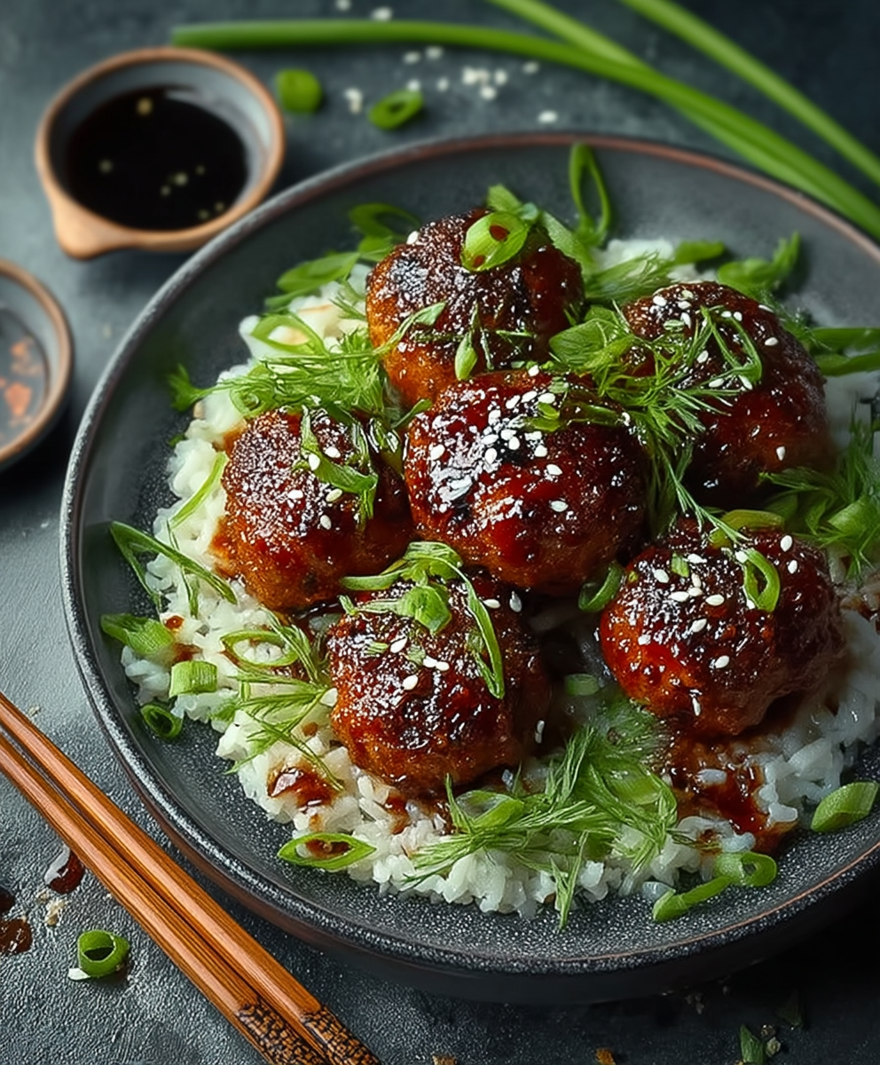 Asian Sticky Chicken Meatballs