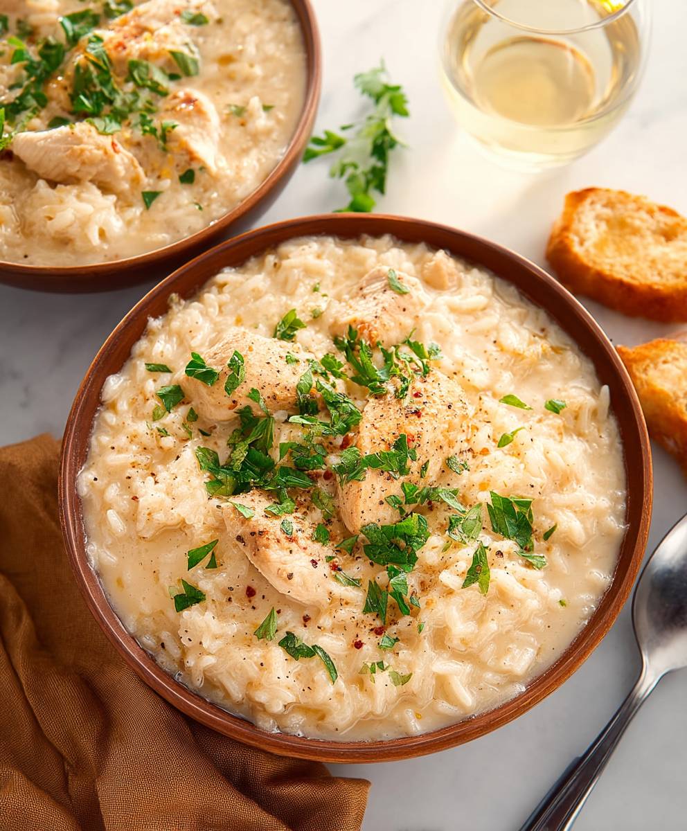 Creamy Crockpot Chicken Rice