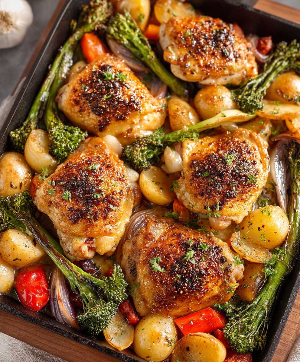 One Pan Chicken Veggies