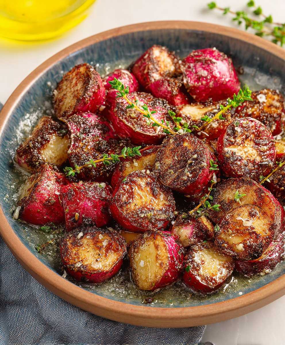 Roasted Radishes Garlic Butter