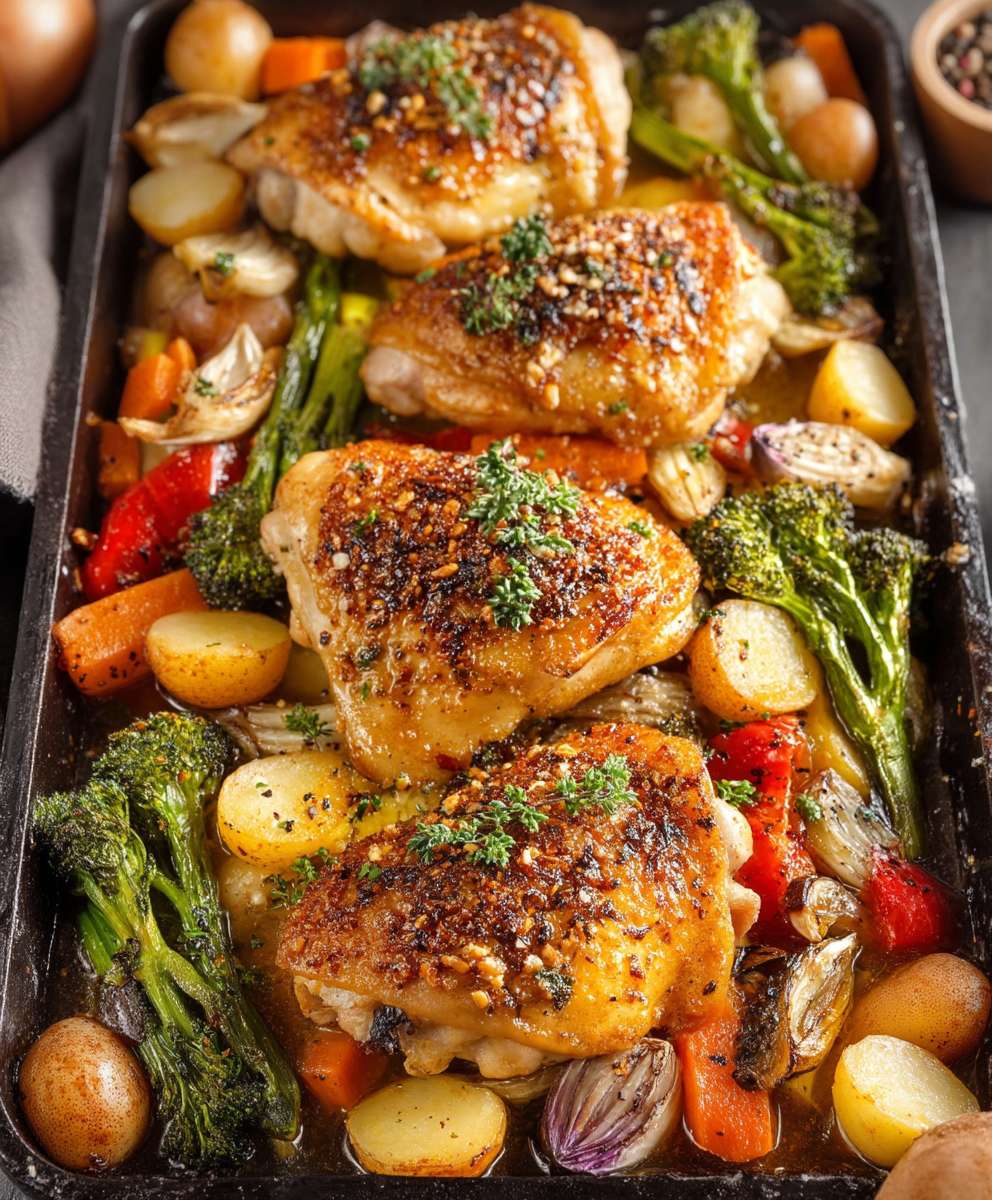 One Pan Chicken Veggies