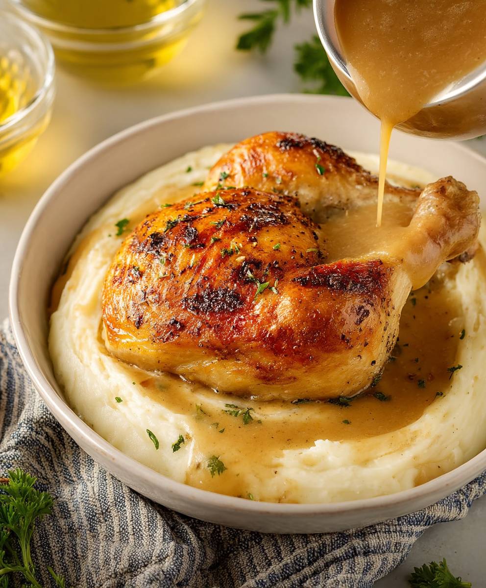 Roast Chicken Homemade Gravy