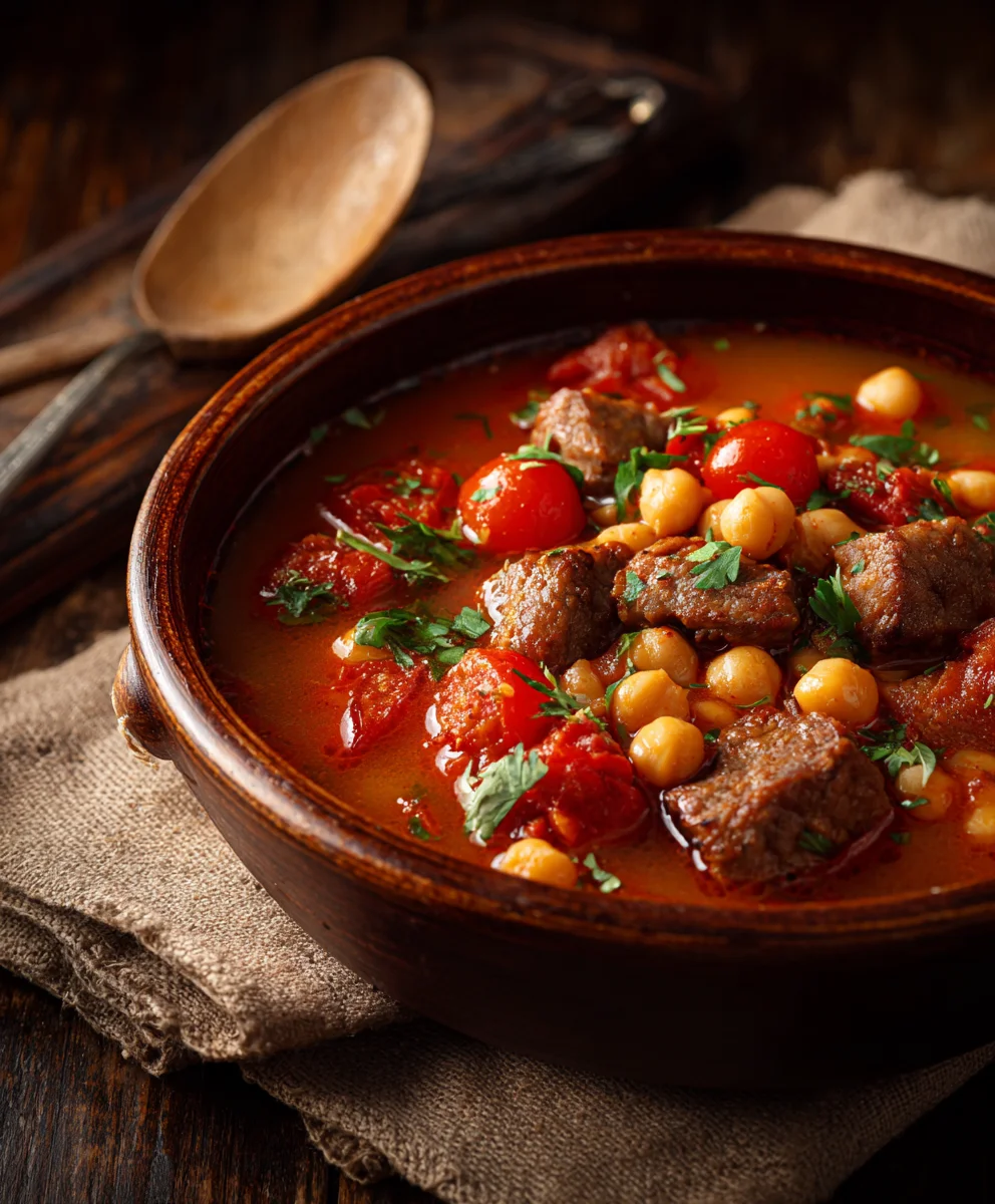 Easy Beef Chorizo Chickpea Stew: Comforting Meal