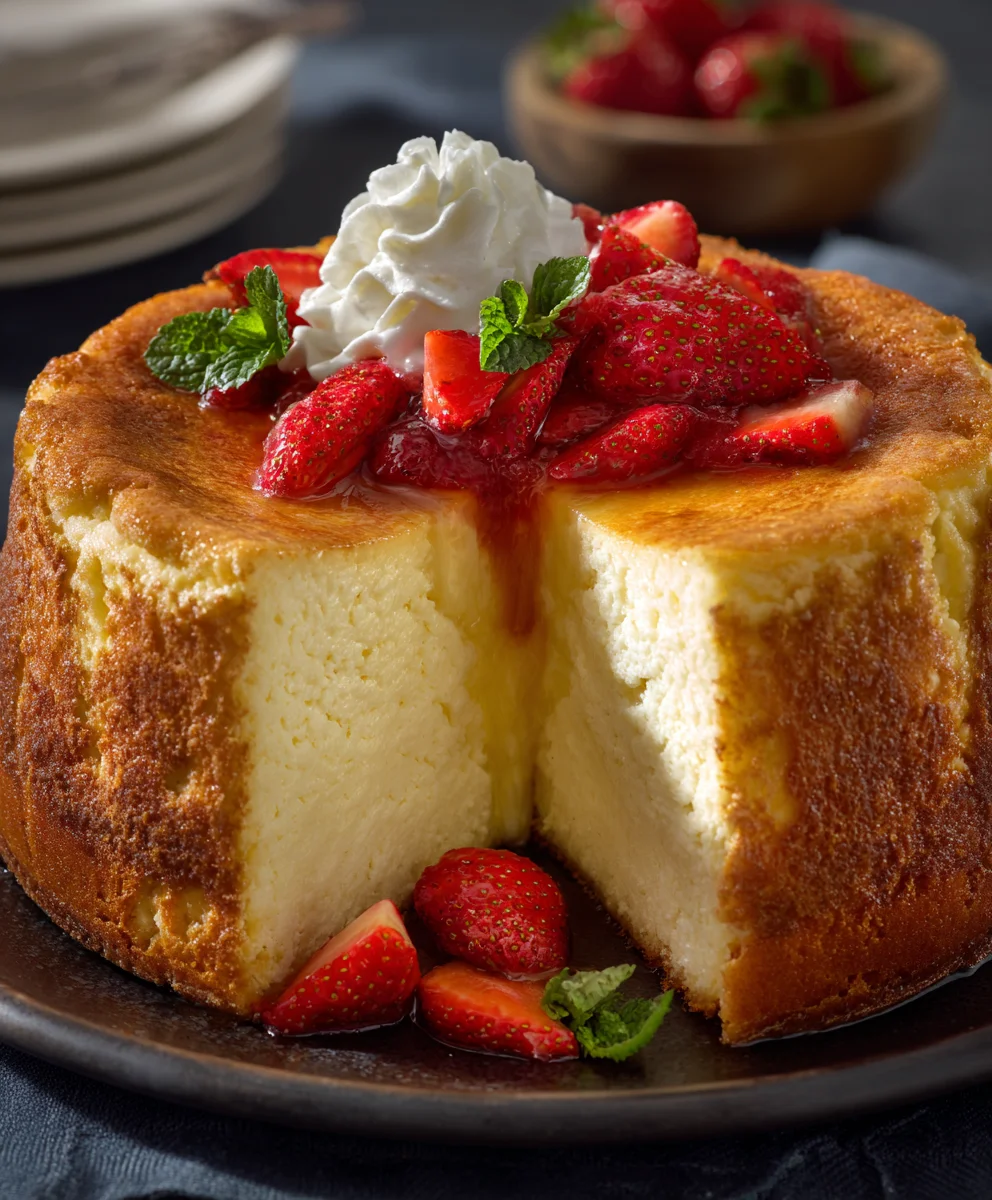 Decadent Cheesecake with Pound Cake Center Dessert
