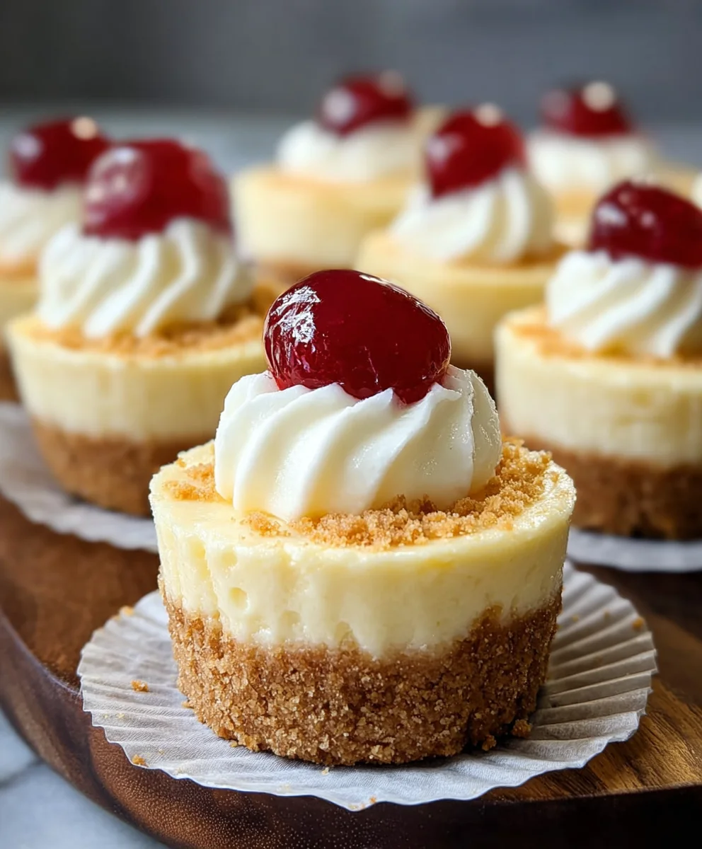 Delicious Easy Mini Cheesecakes with Vanilla Wafer Crust