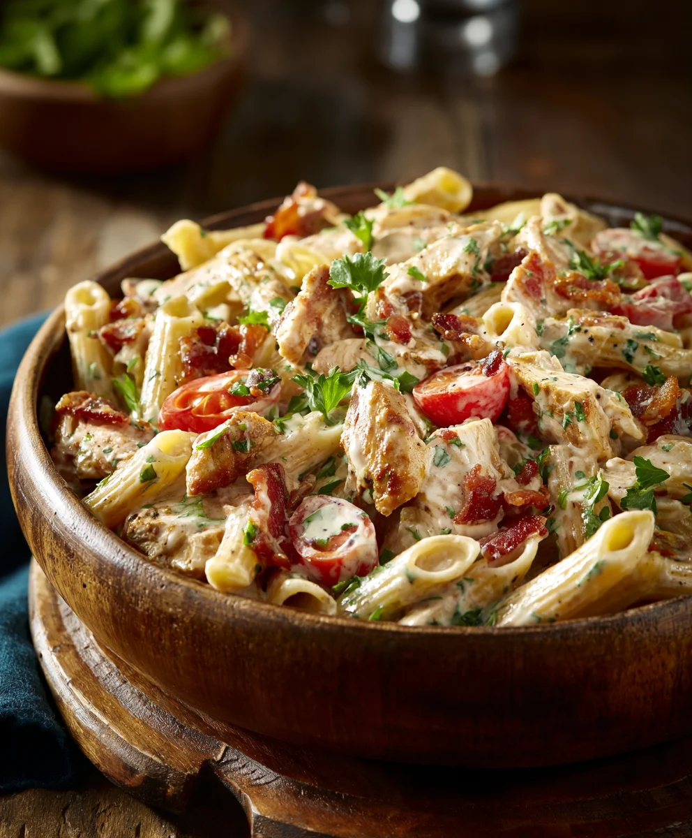 Hearty Chicken Beef Bacon Ranch Pasta: Quick & Easy Meal