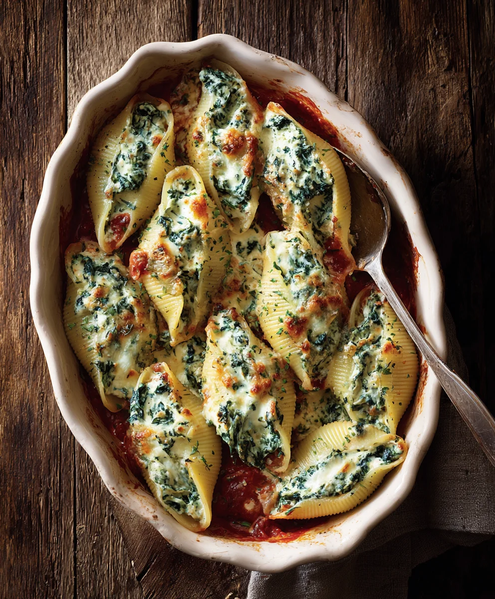 Delicious Creamy Spinach And Ricotta Stuffed Shells Recipe